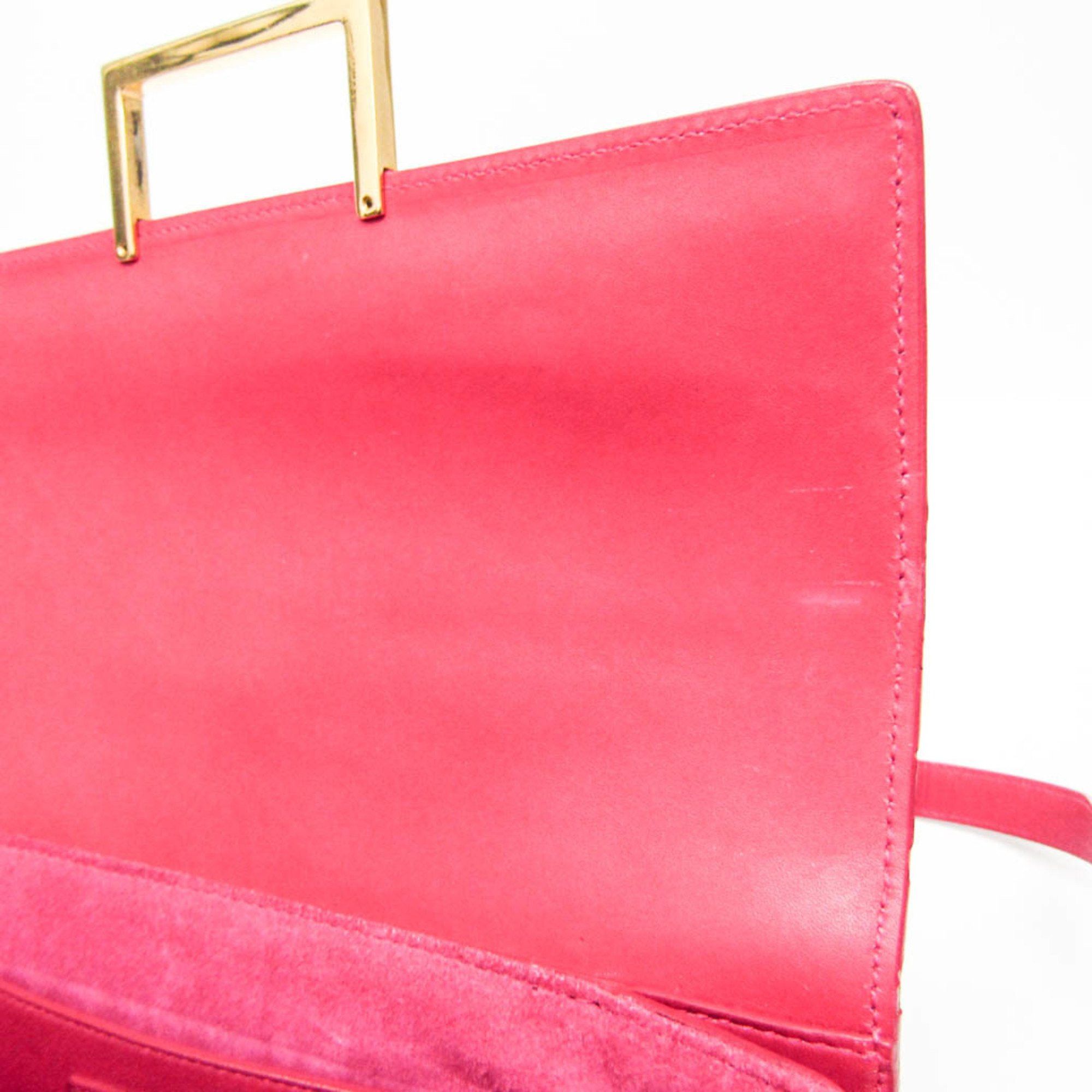 Saint Laurent Paris Saint Laurent 318025 Women's Leather Shoulder Bag Pink Size ONE SIZE - 11 Thumbnail