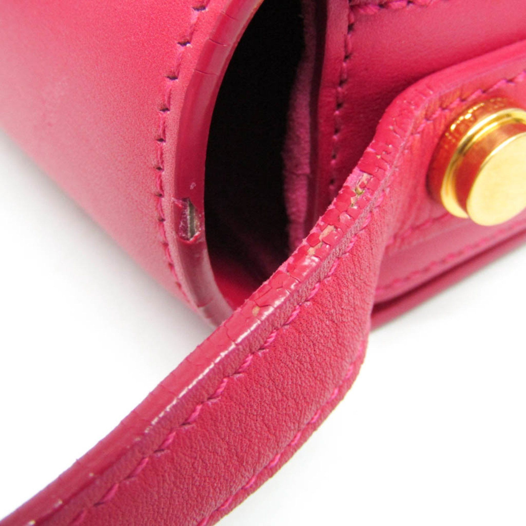Saint Laurent Paris Saint Laurent 318025 Women's Leather Shoulder Bag Pink Size ONE SIZE - 9 Thumbnail