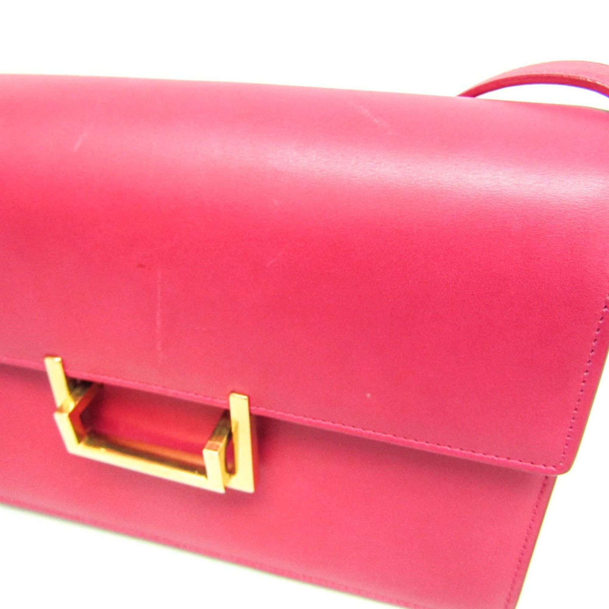 Saint Laurent Paris Saint Laurent 318025 Women's Leather Shoulder Bag Pink Size ONE SIZE - 5 Thumbnail