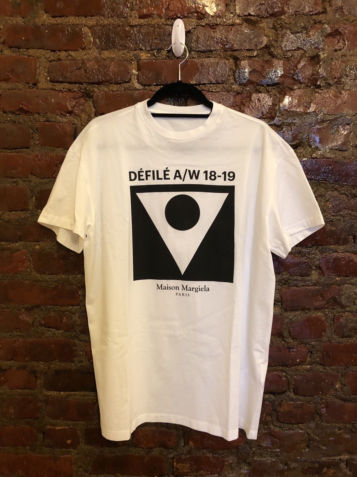 Maison Margiela Defile A/W 18-19 White Logo T-Shirt | Grailed