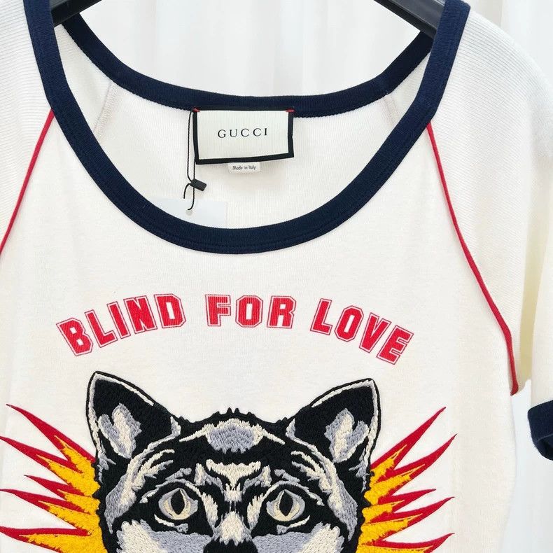 Gucci Gucci Cat Embroidery Short Sleeve T-Shirt Size M / US 6-8 / IT 42-44 - 3 Thumbnail