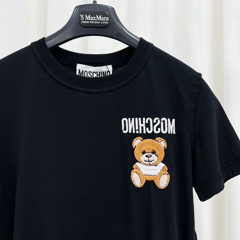 Moschino Moschino Embroidered Teddy Bear Short Sleeve Tee Size S / US 4 / IT 40 - 3 Thumbnail