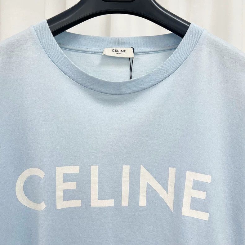Celine Celine Short Sleeve Blue Letter Print Top Size S / US 4 / IT 40 - 3 Thumbnail