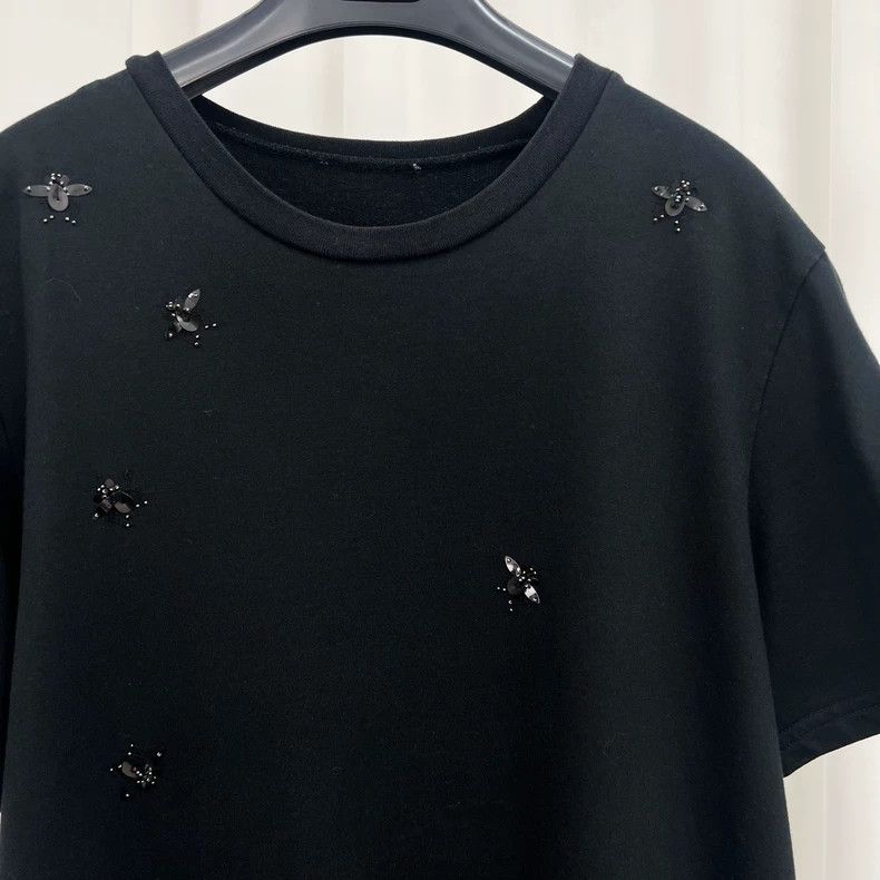 Dior Dior Embroidered Bee Short Sleeve T-shirt Size L / US 10 / IT 46 - 3 Thumbnail