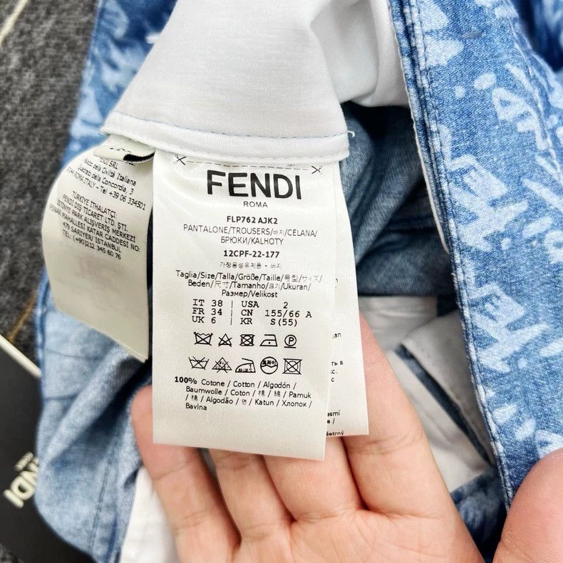 Fendi Fendi New Logo Printed Denim Pants Size 38 Size 38" / US 16 / IT 52 - 6 Thumbnail