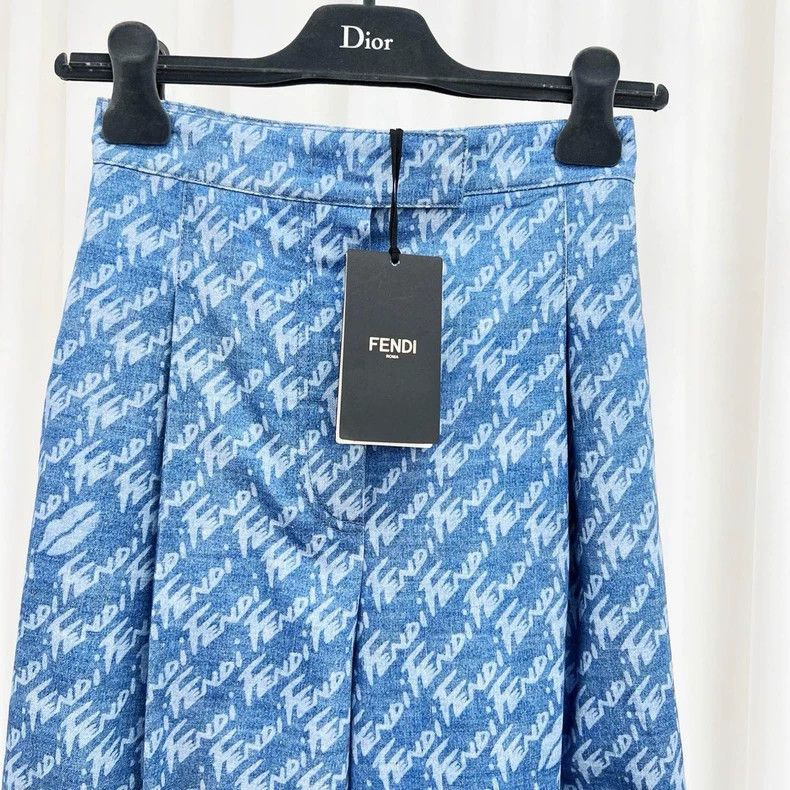 Fendi Fendi New Logo Printed Denim Pants Size 38 Size 38" / US 16 / IT 52 - 3 Thumbnail