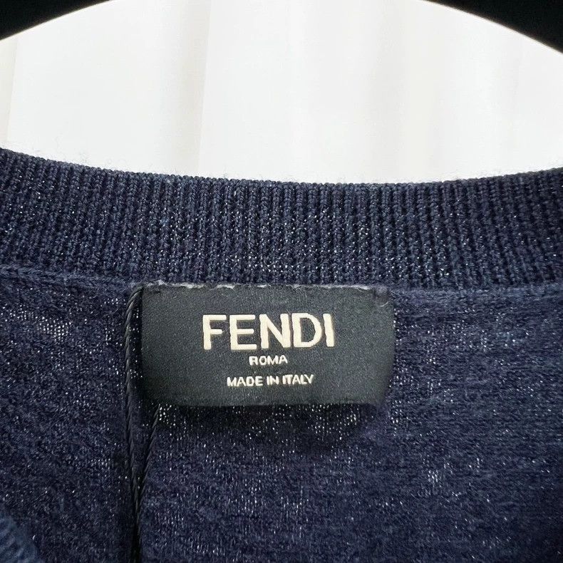 Fendi Fendi Embroidered Wool Knit Sweater Size XL / US 12-14 / IT 48-50 - 6 Thumbnail