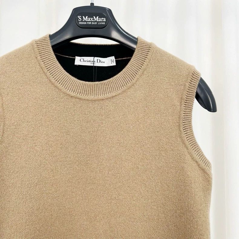 Dior Dior Cashmere Knit Vest with Logo Design Size M / US 6-8 / IT 42-44 - 3 Thumbnail