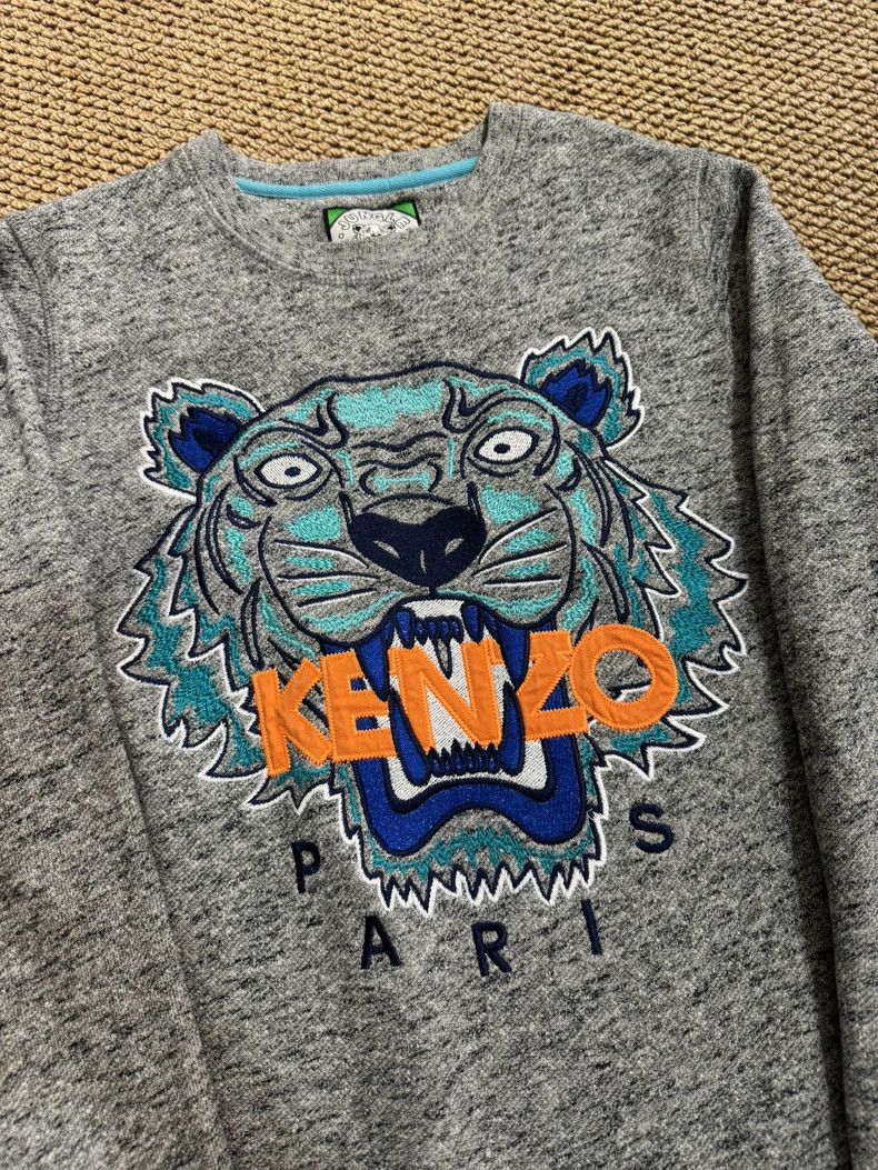 Kenzo Kenzo Grey Tiger Logo Sweatshirt Size S Size S / US 4 / IT 40 - 2 Thumbnail