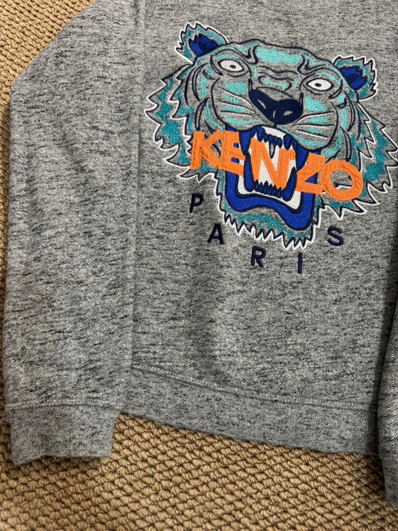 Kenzo Kenzo Grey Tiger Logo Sweatshirt Size S Size S / US 4 / IT 40 - 3 Thumbnail