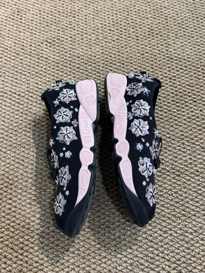 Dior Dior Black Floral Design Garden Shoes Size 36 Size US 6 / IT 36 - 6 Thumbnail