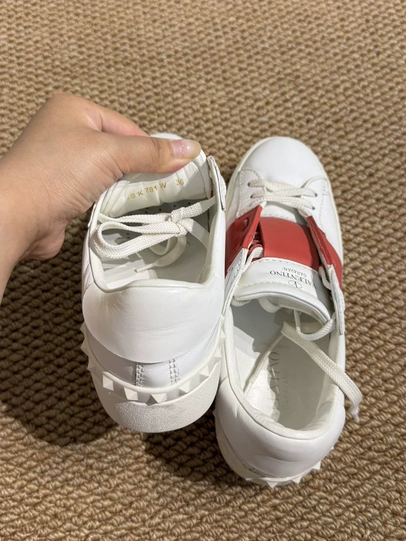 Valentino Valentino Classic White Red Sneakers Size 36 Size US 6 / IT 36 - 5 Thumbnail