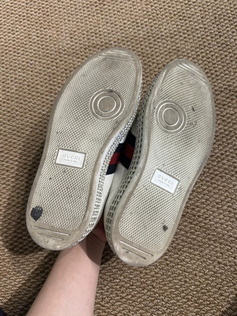 Gucci Gucci Classic White Sneakers with Crystal Sole Size US 6 / IT 36 - 8 Thumbnail