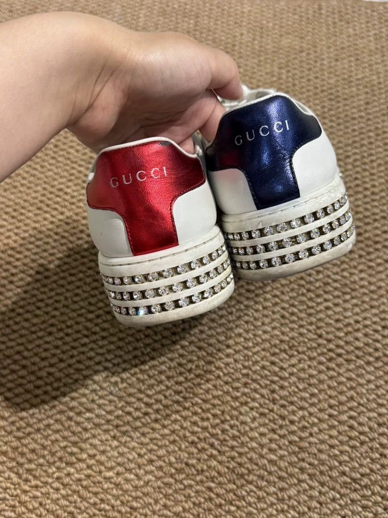 Gucci Gucci Classic White Sneakers with Crystal Sole Size US 6 / IT 36 - 4 Thumbnail
