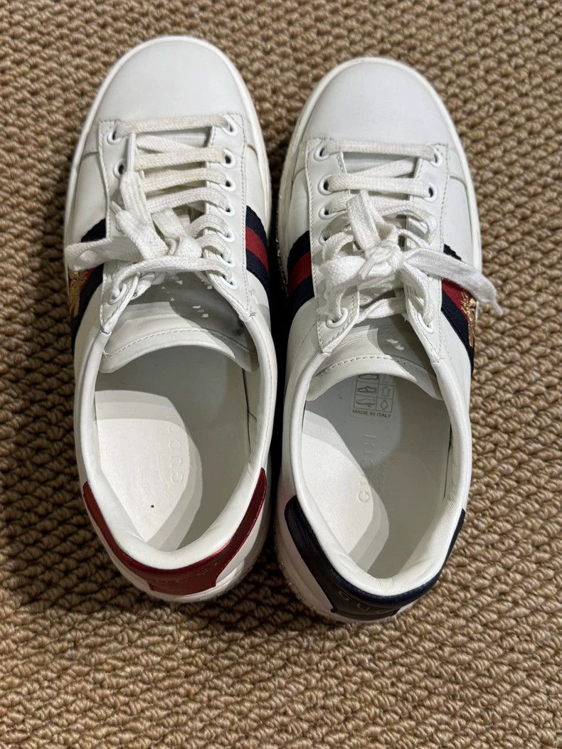 Gucci Gucci Classic White Sneakers with Crystal Sole Size US 6 / IT 36 - 6 Thumbnail