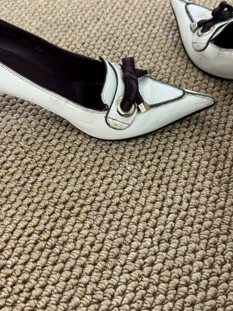 Gucci Gucci White High Heels with Classic Design Size US 8 / IT 38 - 7 Thumbnail