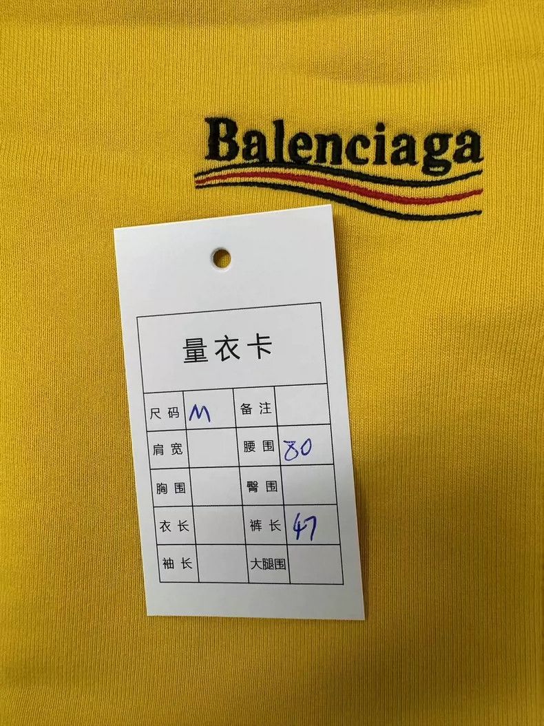 Balenciaga Balenciaga Yellow Embroidered Shorts Size M Size 38" / US 16 / IT 52 - 5 Thumbnail