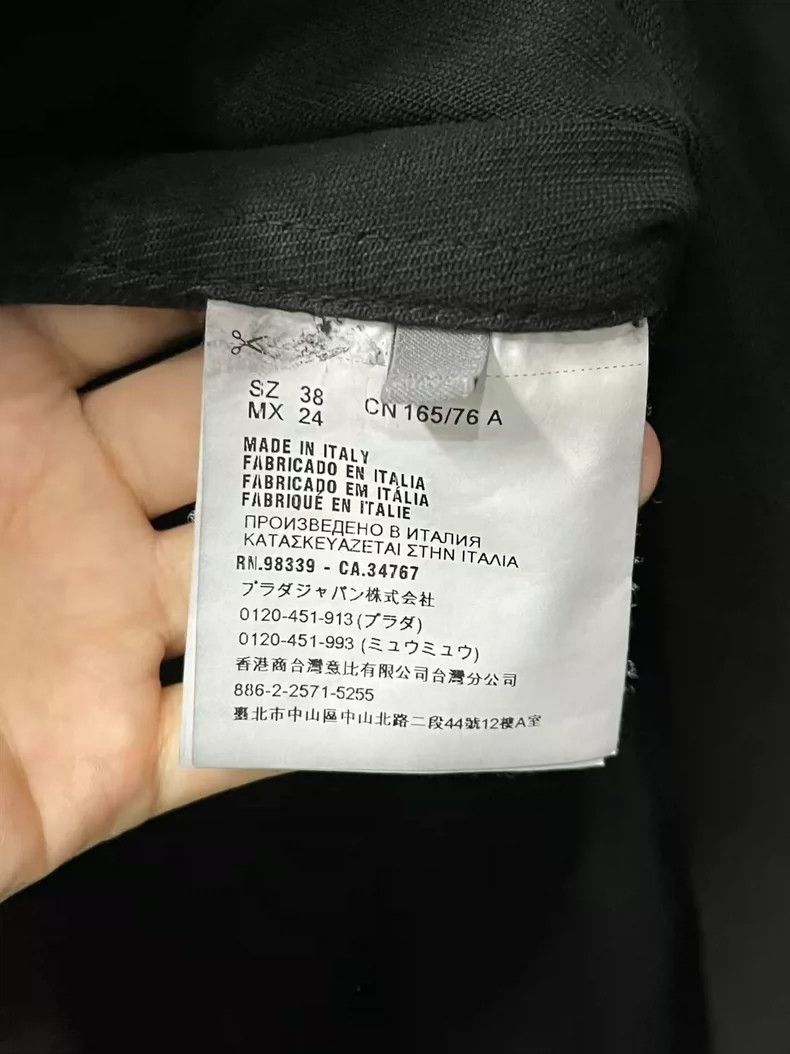 Prada Prada Black Distressed Denim Dress Size S / US 4 / IT 40 - 4 Thumbnail