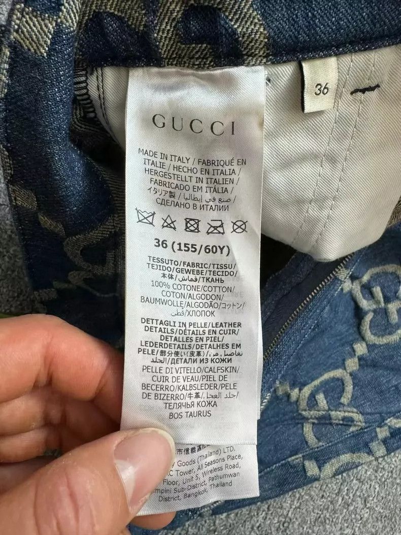 Gucci Gucci Blue Denim Logo Shorts Size 36 Size 36" / US 14 / IT 50 - 4 Thumbnail