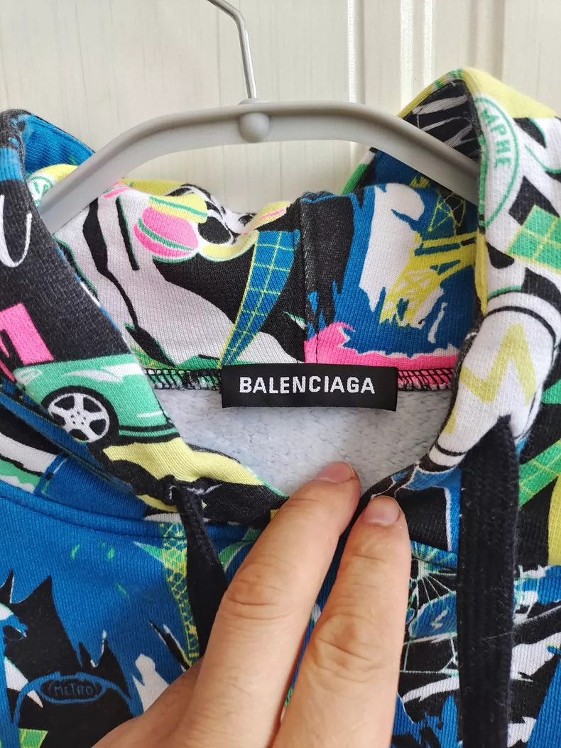 Balenciaga Balenciaga Women's Printed Sports Hoodie Size XS / US 0-2 / IT 36-38 - 2 Thumbnail
