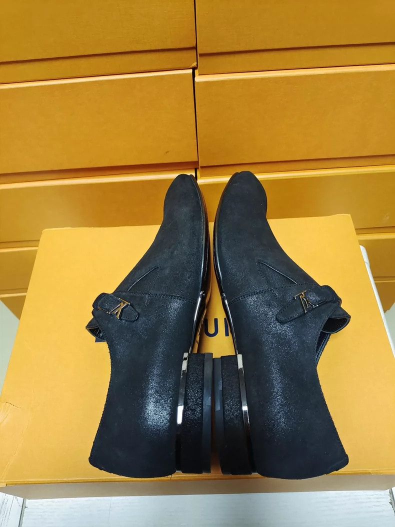 Louis Vuitton Louis Vuitton Men's Leather Shoes in Black Size US 7 / IT 37 - 6 Thumbnail