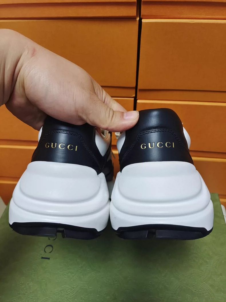 Gucci Gucci Black and White Dad Sneakers Size US 8 / IT 38 - 8 Thumbnail