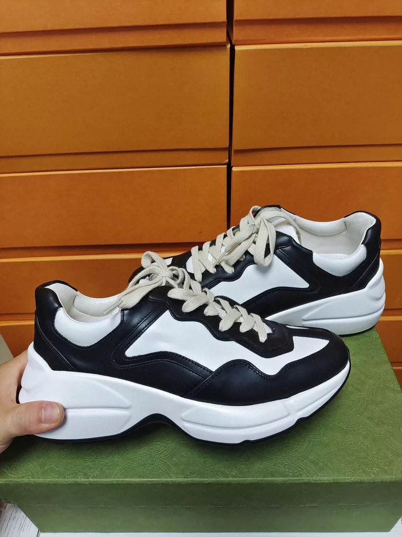 Gucci Gucci Black and White Dad Sneakers Size US 8 / IT 38 - 2 Thumbnail