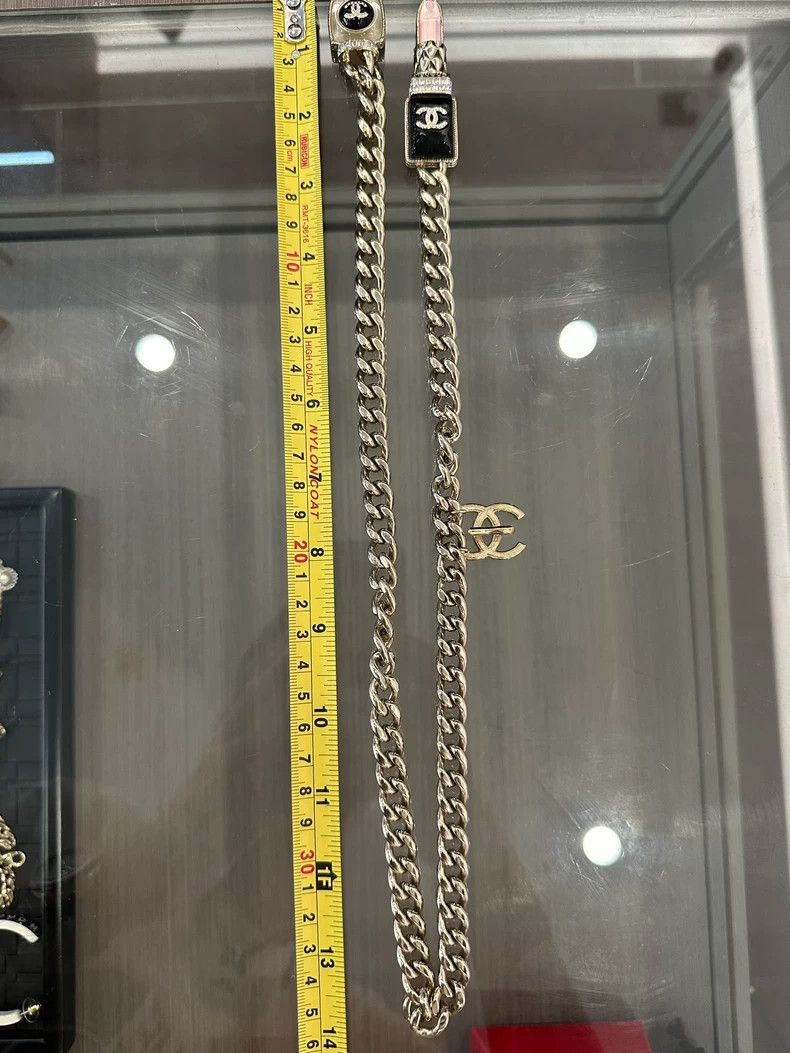 Chanel Chanel Double C Logo Adjustable Choker Necklace Size ONE SIZE - 9 Thumbnail