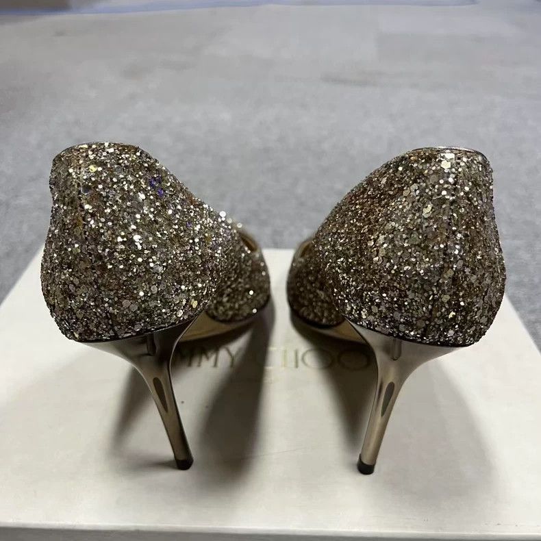 Jimmy Choo Jimmy Choo Gold Sparkly High Heels Size US 6 / IT 36 - 3 Thumbnail