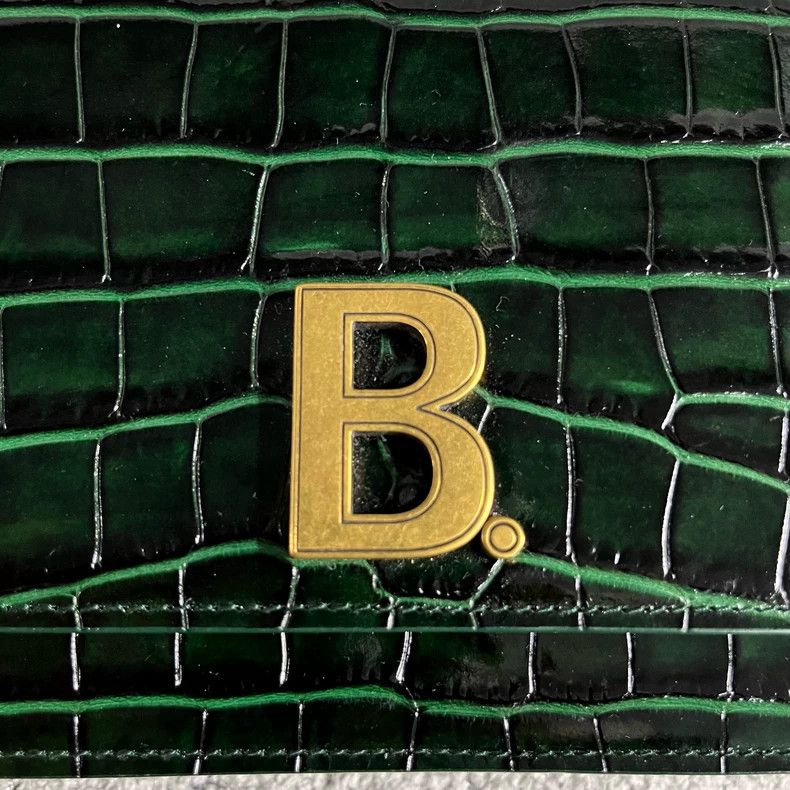 Balenciaga Balenciaga Green Crocodile Pattern Logo Bag Size ONE SIZE - 5 Thumbnail