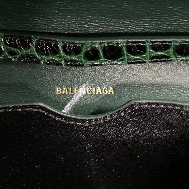 Balenciaga Balenciaga Green Crocodile Pattern Logo Bag Size ONE SIZE - 6 Thumbnail