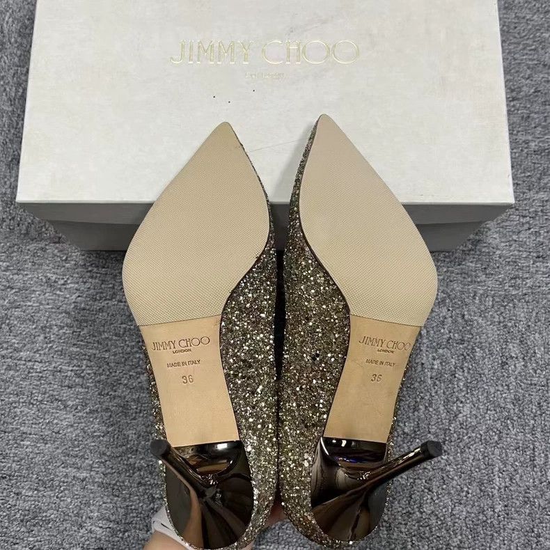 Jimmy Choo Jimmy Choo Gold Glitter High Heels Size 36 Size US 6 / IT 36 - 4 Thumbnail