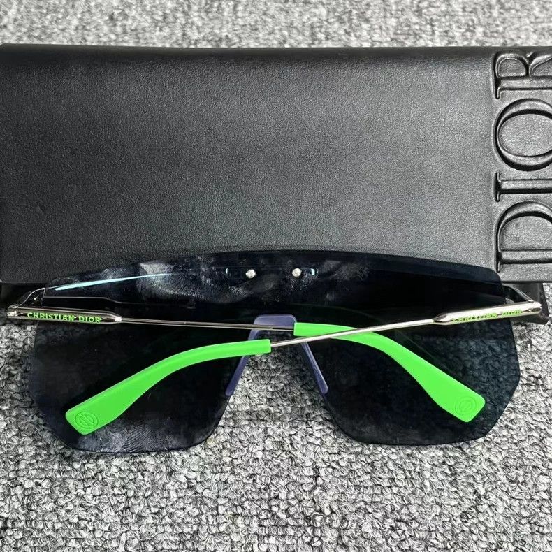 Dior Blue Logo Sunglasses with Irregular Frame