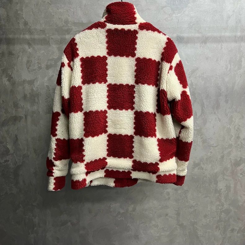 Louis Vuitton Louis Vuitton Red Checkered Zip-Up Jacket Size L / US 10 / IT 46 - 5 Thumbnail