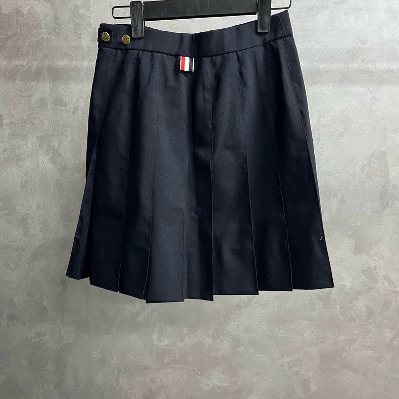 Thom Browne Thom Browne Pleated A-Line Skirt in Navy Size 38" / US 16 / IT 52 - 5 Thumbnail
