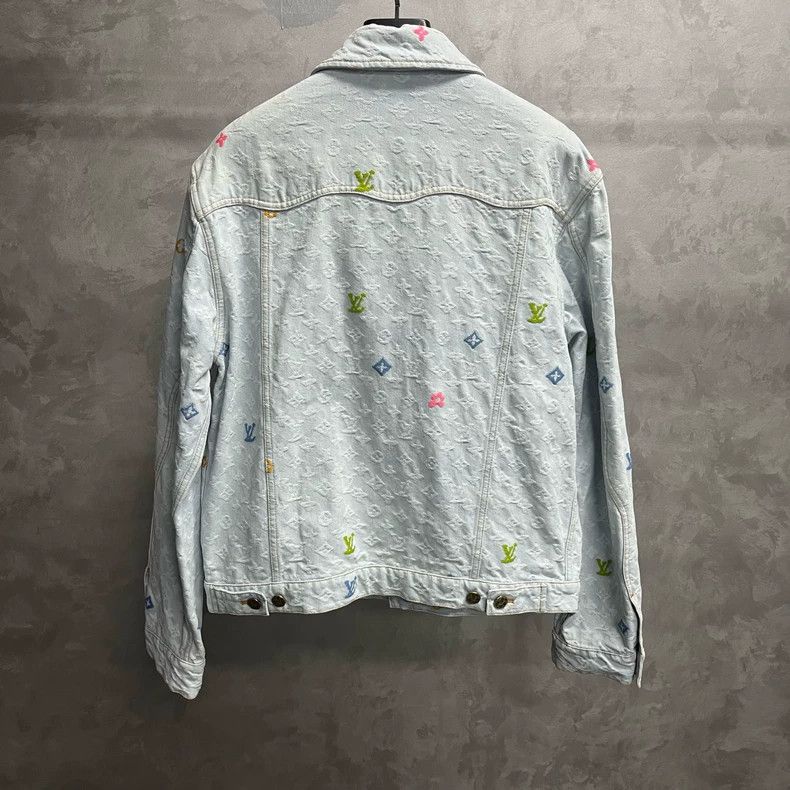 Louis Vuitton Louis Vuitton Light Blue Logo Embroidered Jacket Size XL / US 12-14 / IT 48-50 - 5 Thumbnail