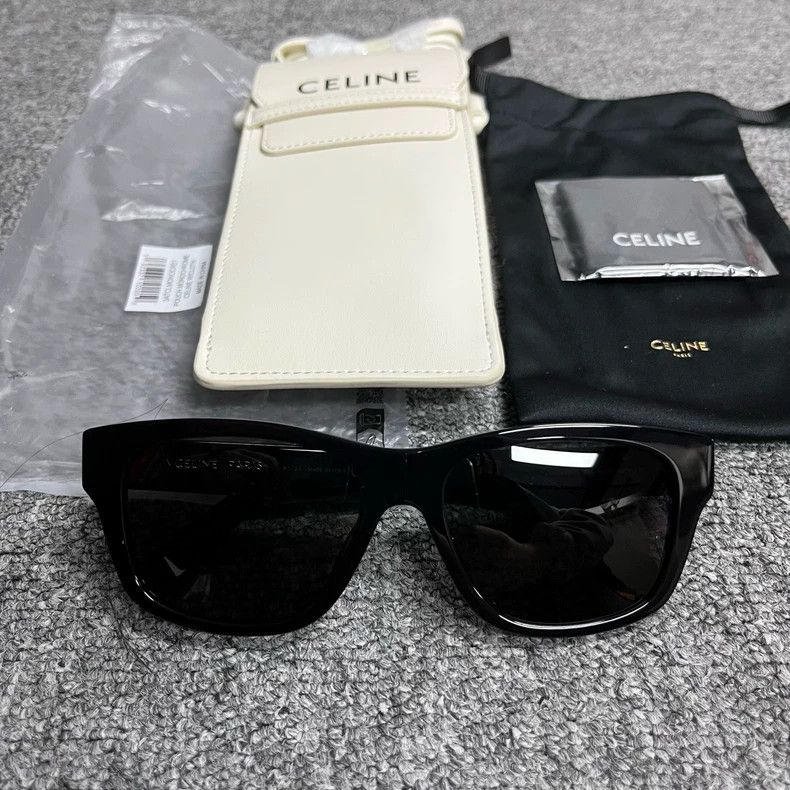 Celine Celine Black Stylish Rectangle Sunglasses Size ONE SIZE - 2 Thumbnail