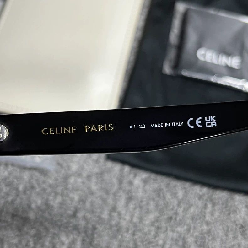 Celine Celine Black Stylish Rectangle Sunglasses Size ONE SIZE - 4 Thumbnail