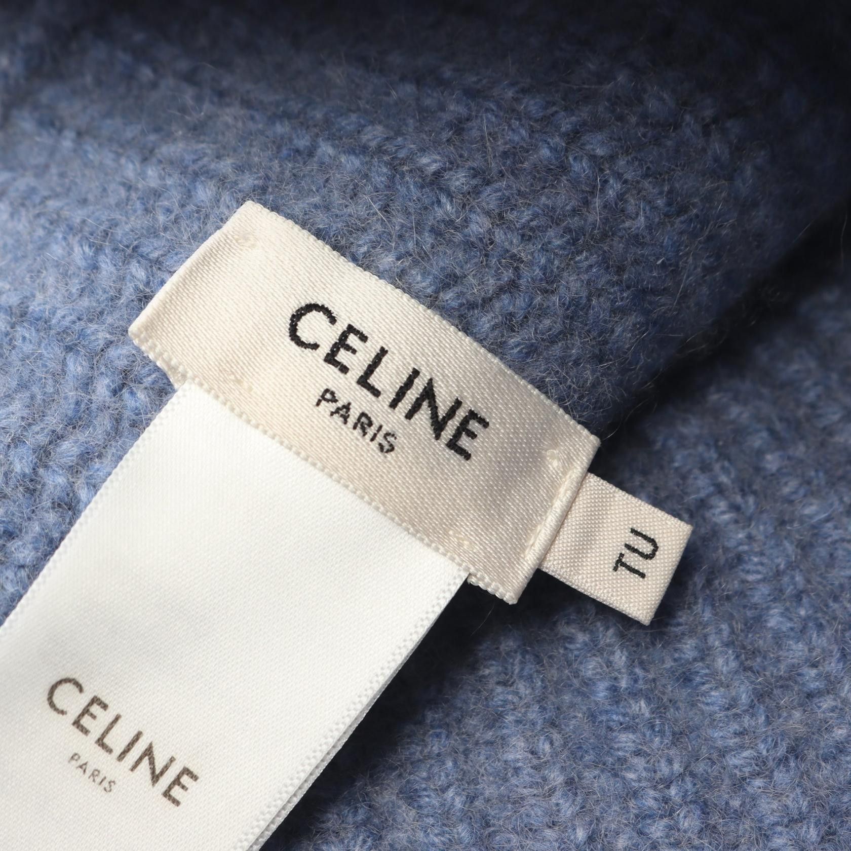 Celine Celine Celine Triomphe Cashmere Hat Natural Material Hats Size ONE SIZE - 4 Thumbnail