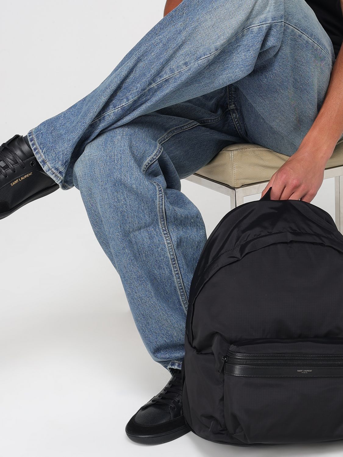 Saint Laurent Paris Saint Laurent Backpack Men Black Size ONE SIZE - 2 Thumbnail