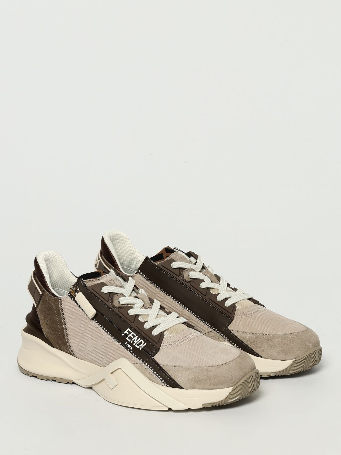 Fendi Fendi Sneakers Men Beige Size US 7 / EU 40 - 2 Thumbnail