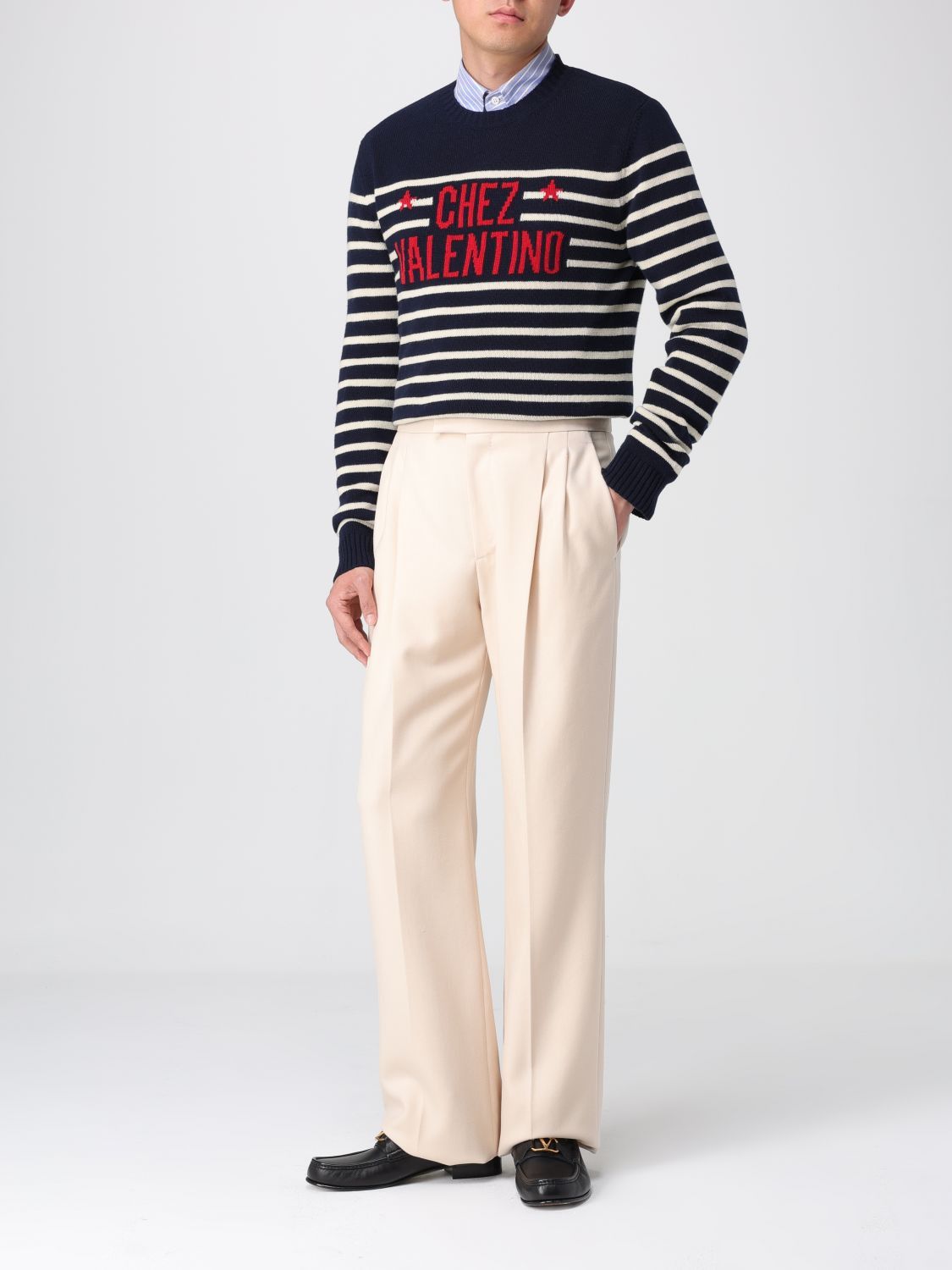 Valentino Valentino Sweater Men Blue Size US S / EU 44-46 / 1 - 2 Thumbnail