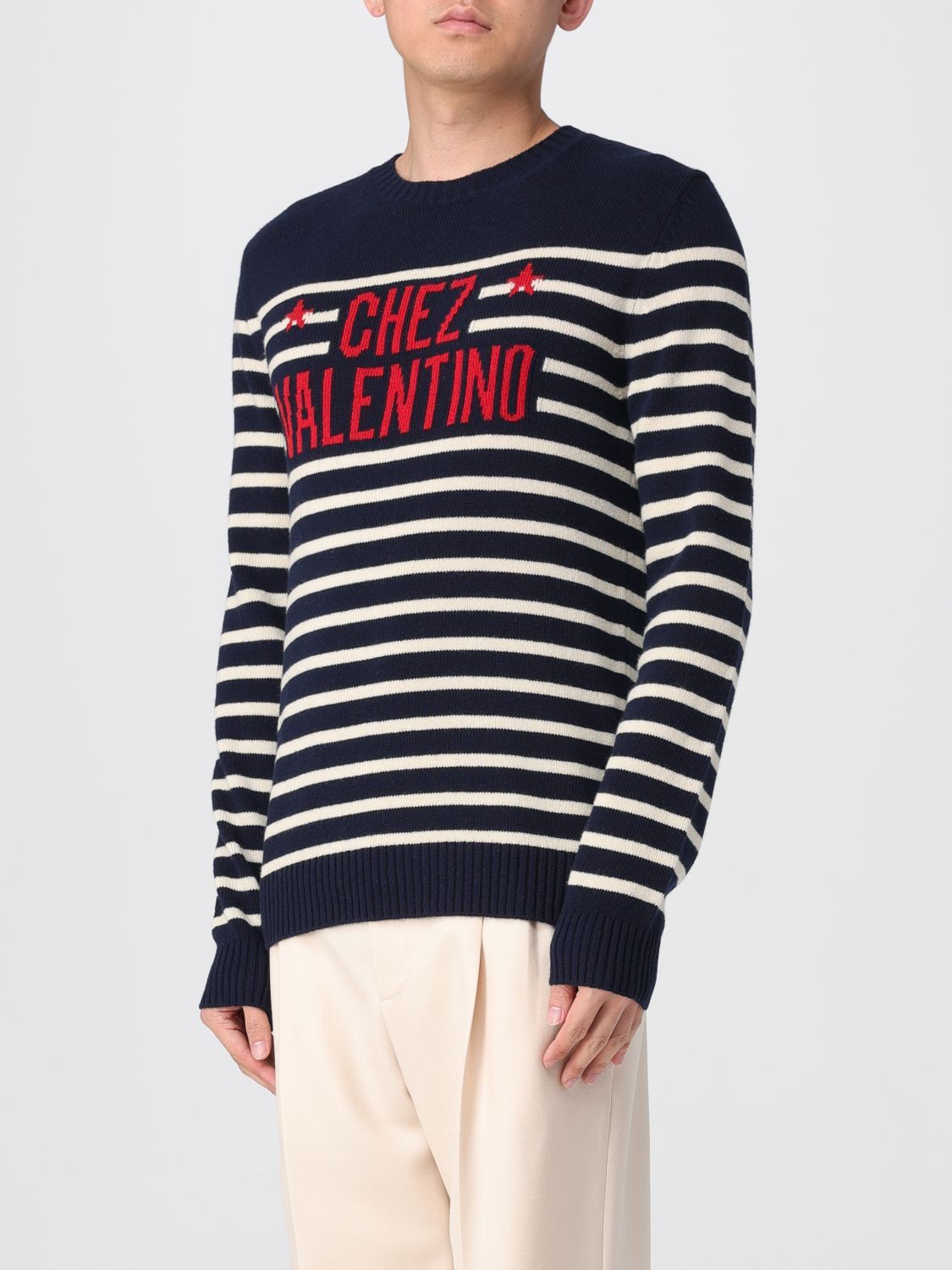 Valentino Valentino Sweater Men Blue Size US S / EU 44-46 / 1 - 4 Thumbnail