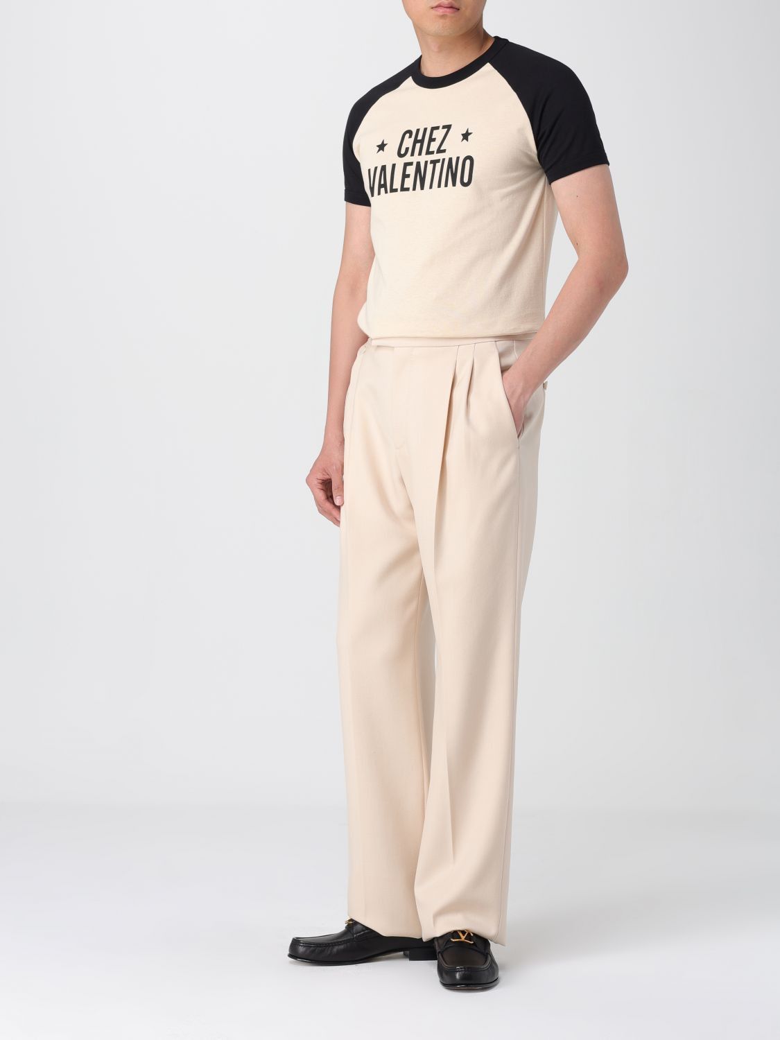 Valentino Valentino T-Shirt Men Butter Size US XL / EU 56 / 4 - 2 Thumbnail