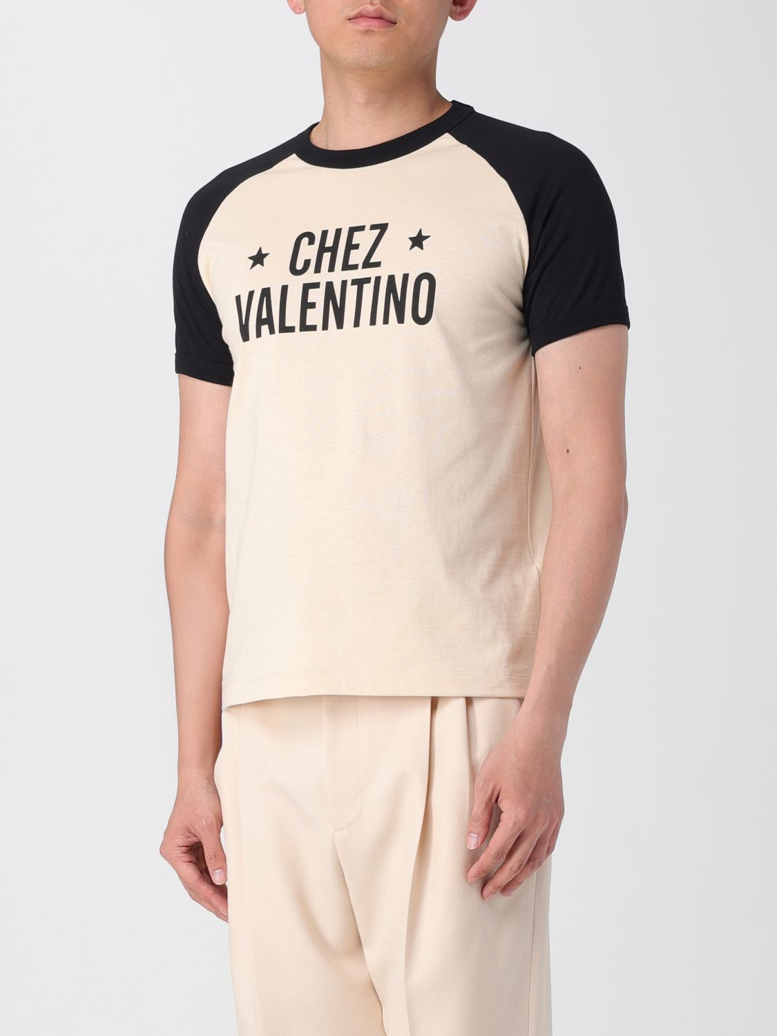 Valentino Valentino T-Shirt Men Butter Size US XL / EU 56 / 4 - 4 Thumbnail