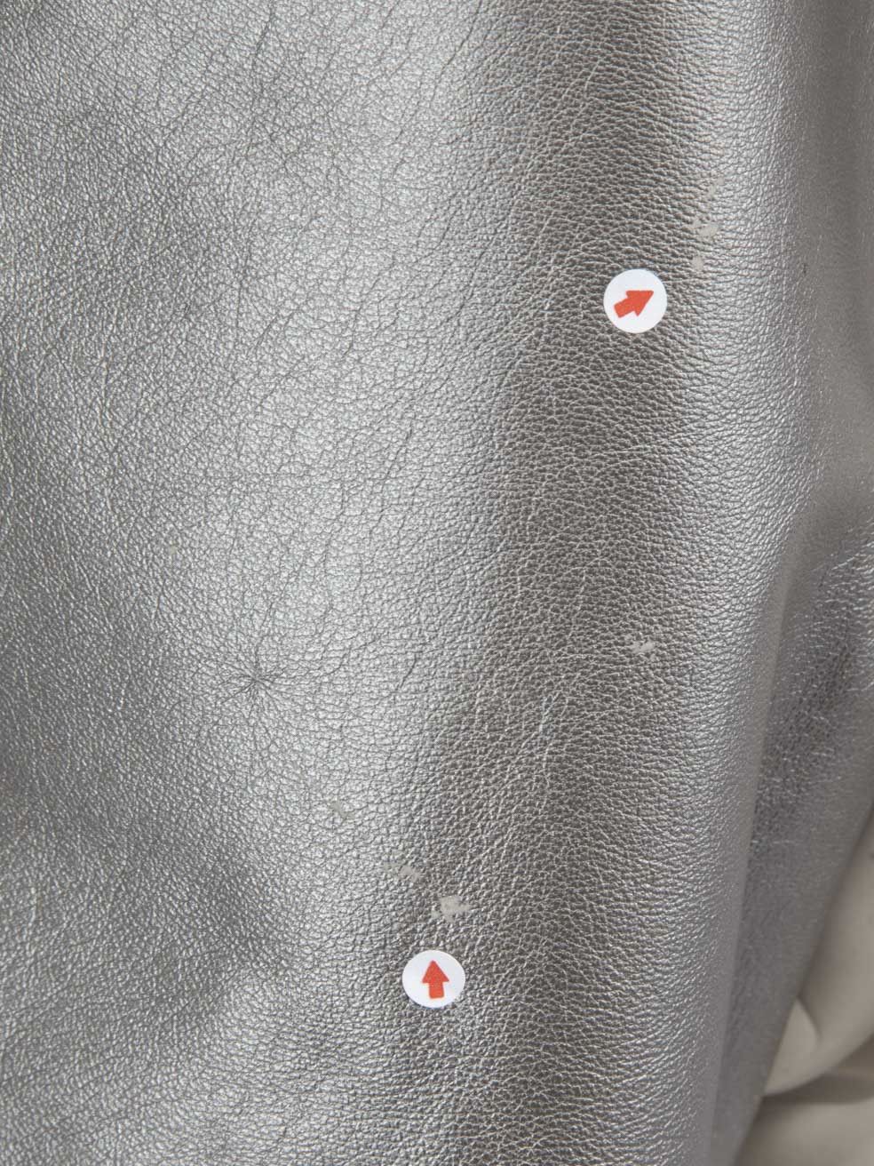 Balmain Silver Leather Fitted Mini Skirt Size 28" / US 6 / IT 42 - 4 Thumbnail