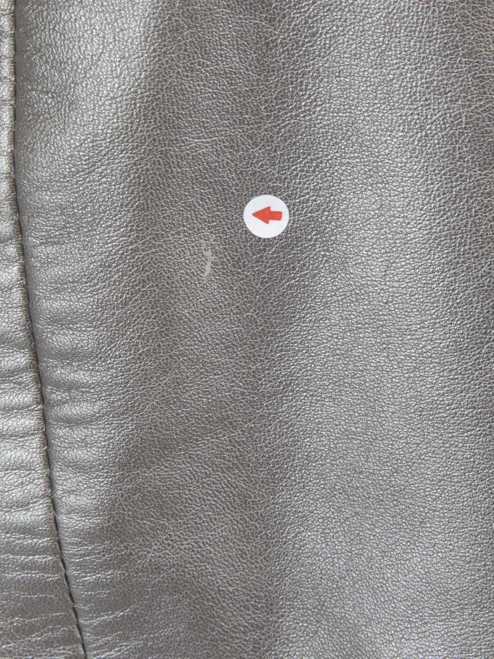 Balmain Silver Leather Fitted Mini Skirt Size 28" / US 6 / IT 42 - 7 Thumbnail