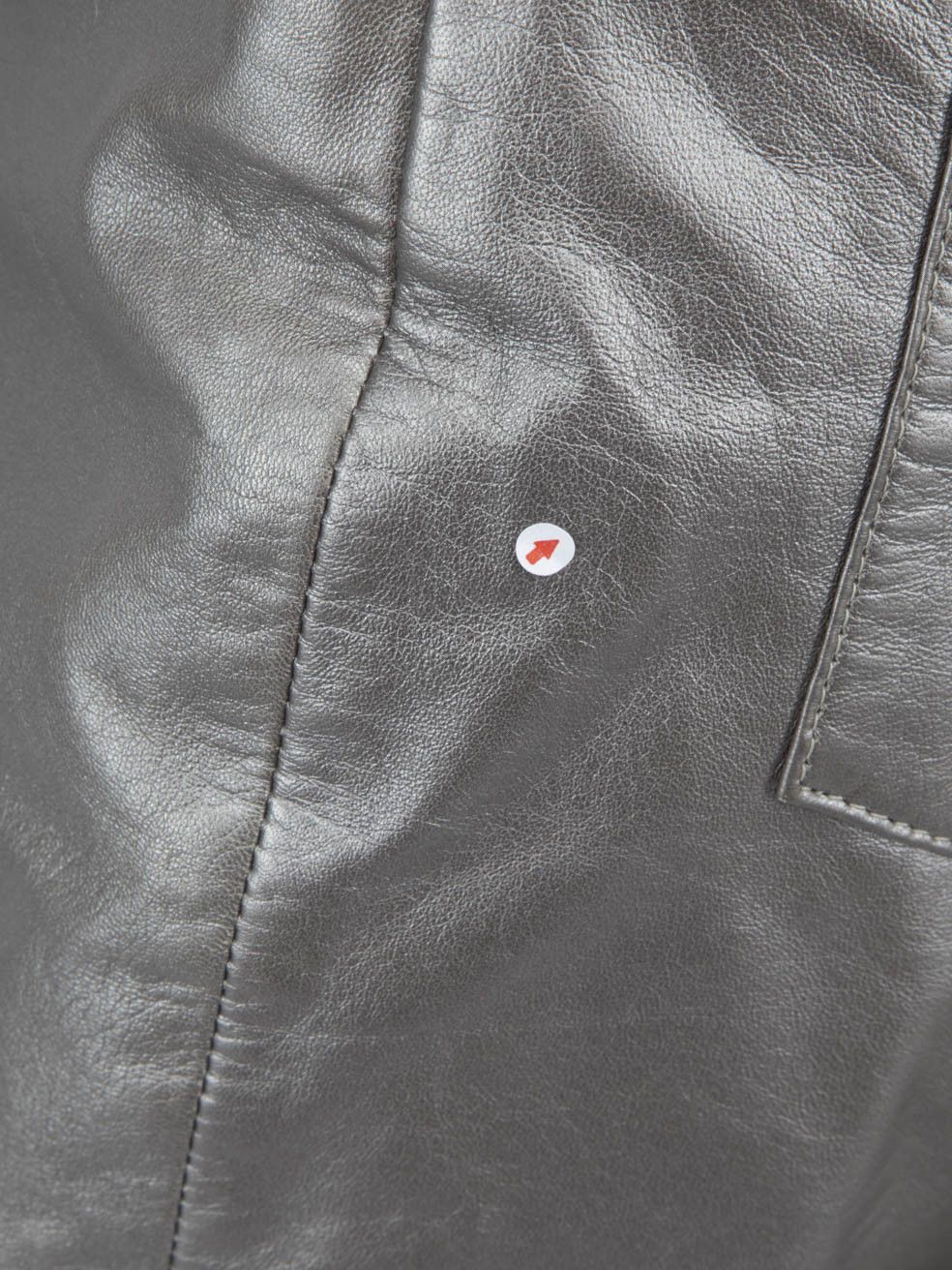 Balmain Silver Leather Fitted Mini Skirt Size 28" / US 6 / IT 42 - 6 Thumbnail