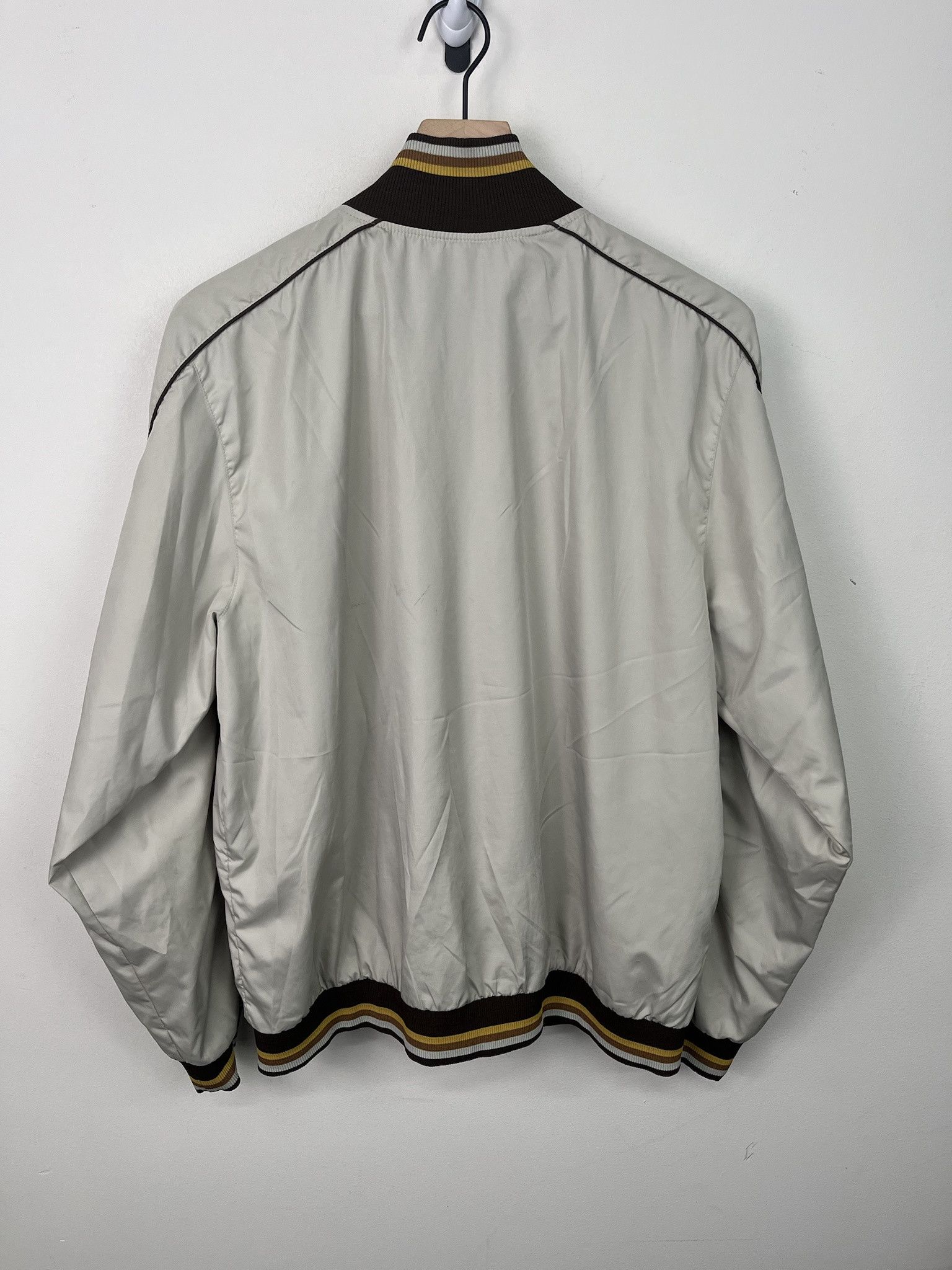 Mossimo × Vintage Vintage Y2K Mossimo Brown Piping Windbreaker Jacket Size L Size US L / EU 52-54 / 3 - 4 Thumbnail