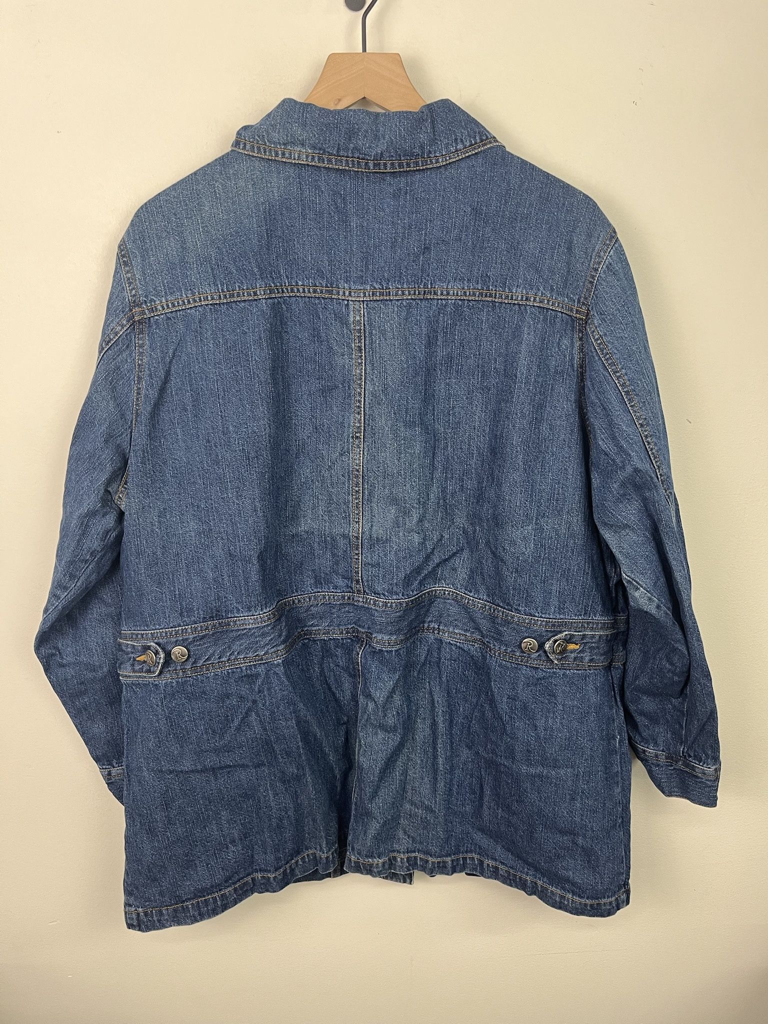 Vintage Vintage Roaman's Denim Jacket Womens Long Denim Coat Size L (20W) Size US L / EU 52-54 / 3 - 3 Thumbnail